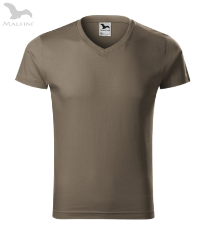 Vīriešu T-krekls Slim Fit V-neck 146 army