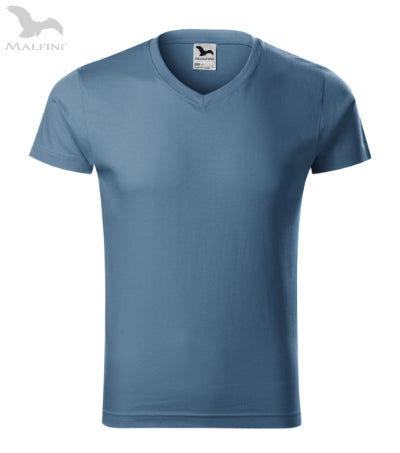 Vīriešu T-krekls Slim Fit V-neck 146 denim