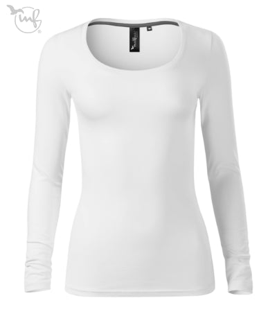 Sieviešu T-krekls ar garām piedurknēm Brave 156 white