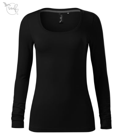 Sieviešu T-krekls ar garām piedurknēm Brave 156 black