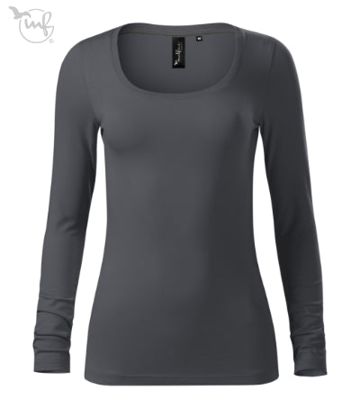 Sieviešu T-krekls ar garām piedurknēm Brave 156 light anthracite