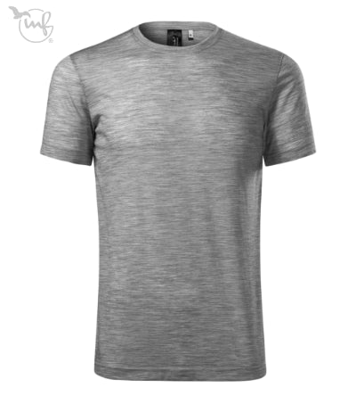 Vīriešu T-krekls Merino Rise 157 dark gray melange