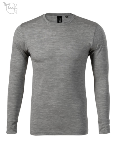 Vīriešu T-krekls ar garām piedurknēm Merino Rise LS 159 dark gray melange
