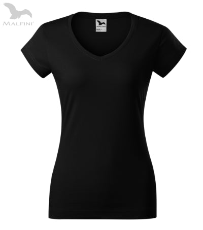 Sieviešu T-krekls Fit V-neck 162 black