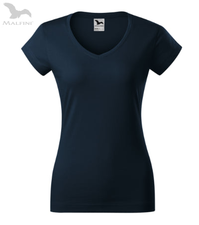Sieviešu T-krekls Fit V-neck 162 navy blue