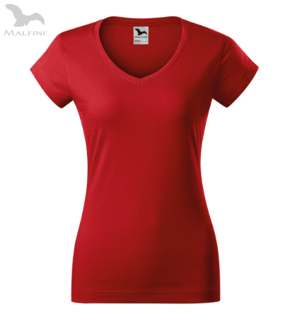 Sieviešu T-krekls Fit V-neck 162 red