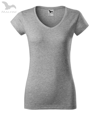 Sieviešu T-krekls Fit V-neck 162 dark gray melange