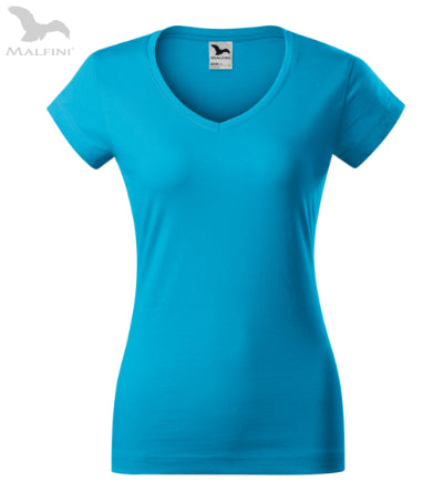 Sieviešu T-krekls Fit V-neck 162 blue atoll