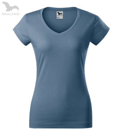 Sieviešu T-krekls Fit V-neck 162 denim