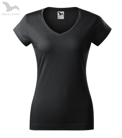 Sieviešu T-krekls Fit V-neck 162 ebony gray