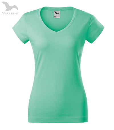 Sieviešu T-krekls Fit V-neck 162 mint