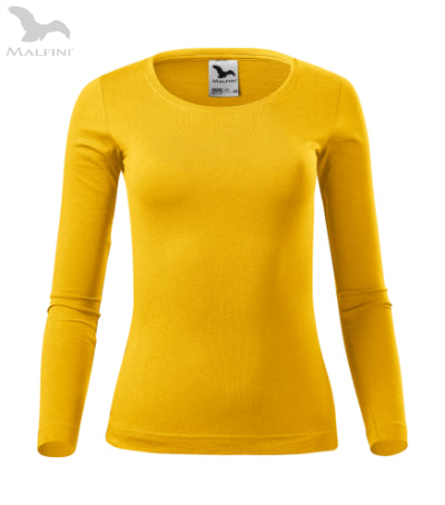 Sieviešu T-krekls ar garām piedurknēm Fit-T LS 169 yellow