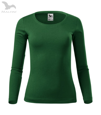 Sieviešu T-krekls ar garām piedurknēm Fit-T LS 169 bottle green