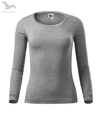 Sieviešu T-krekls ar garām piedurknēm Fit-T LS 169 dark gray melange