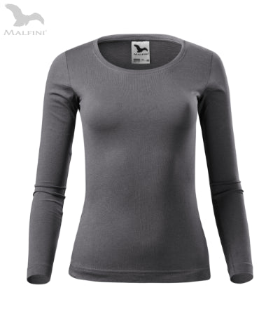 Sieviešu T-krekls ar garām piedurknēm Fit-T LS 169 steel gray
