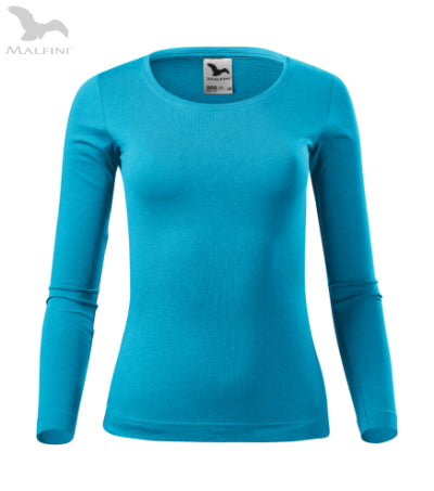 Sieviešu T-krekls ar garām piedurknēm Fit-T LS 169 blue atoll