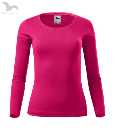 Sieviešu T-krekls ar garām piedurknēm Fit-T LS 169 raspberry pink