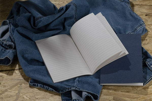 Bloknots DENIM A5 zils