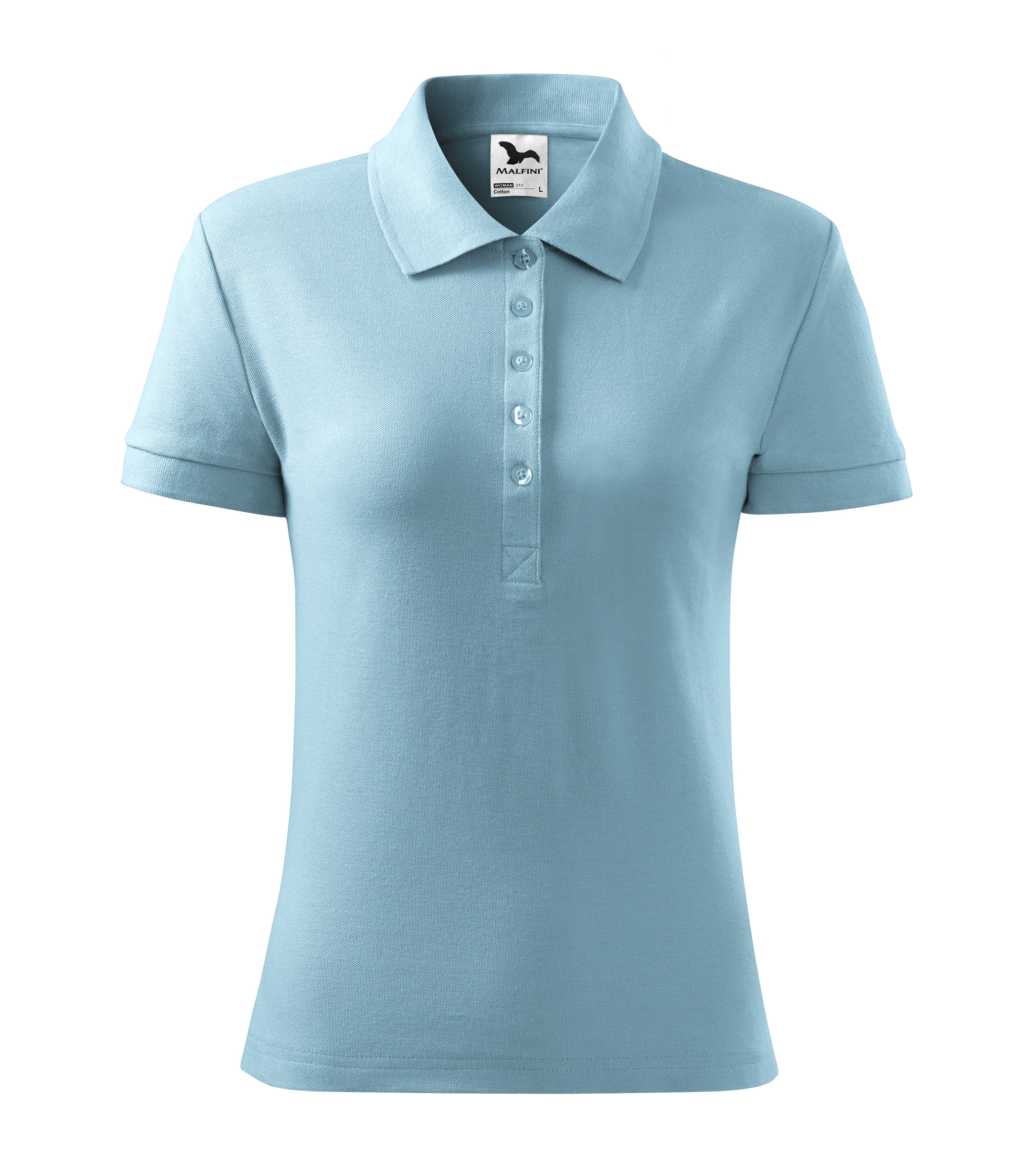 Sieviešu polo krekls COTTON 213 sky blue