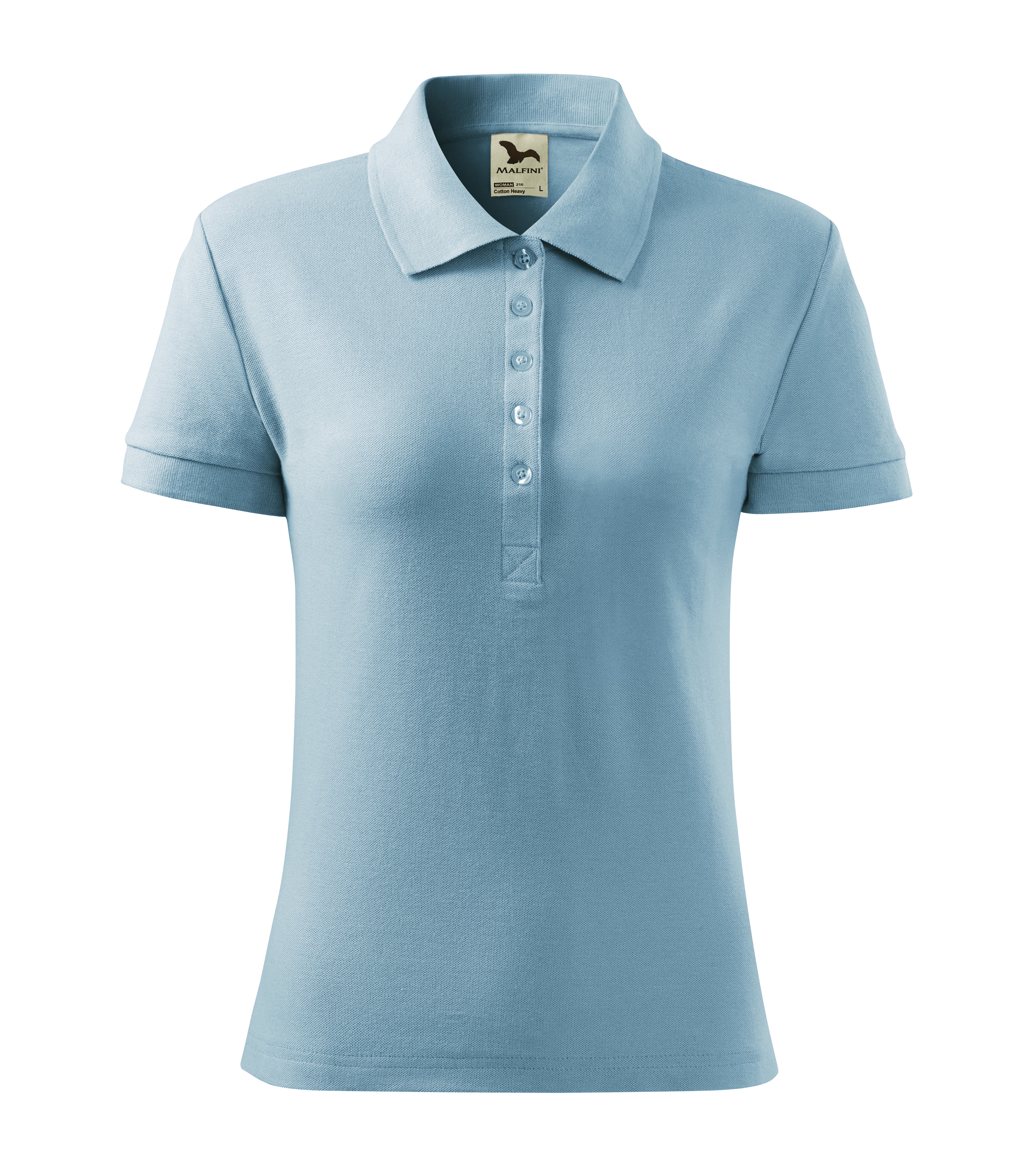 Sieviešu polo krekls COTTON HEAVY 216 sky blue