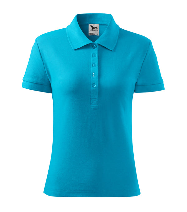 Sieviešu polo krekls COTTON HEAVY 216 blue atoll