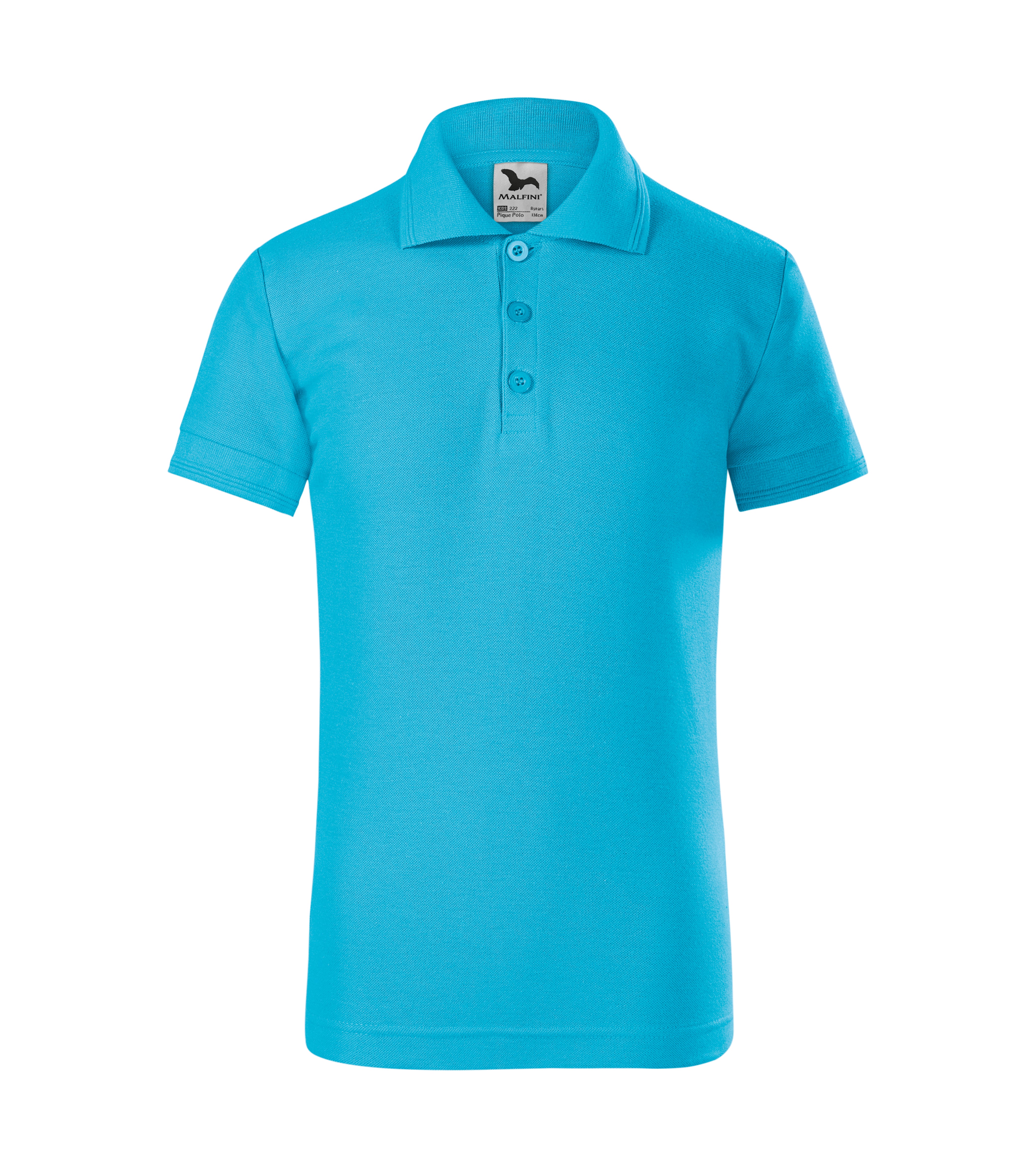 Bērnu polo krekls Pique 222 blue atoll