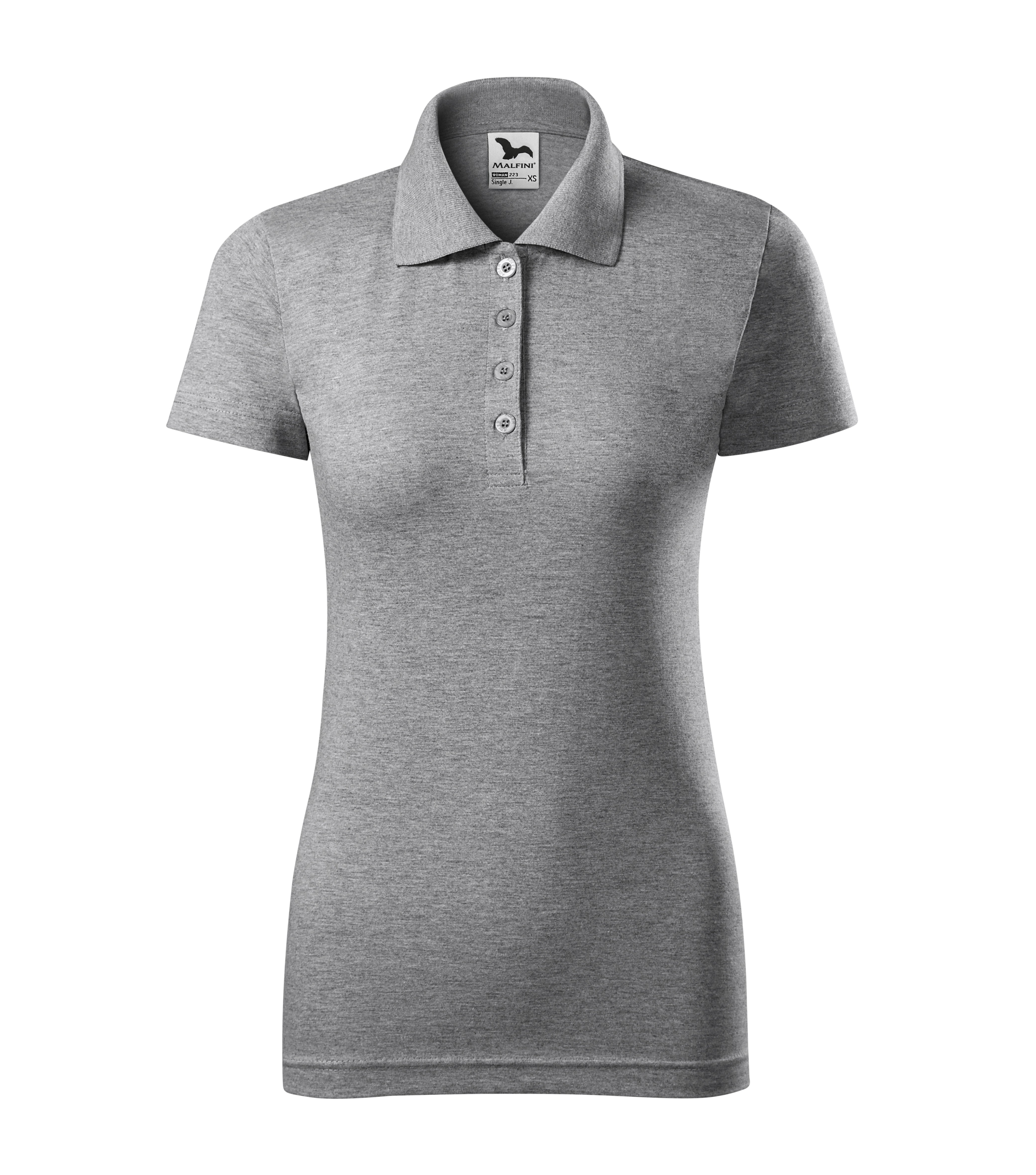 Sieviešu polo krekls SINGLE J. 223 dark gray melange
