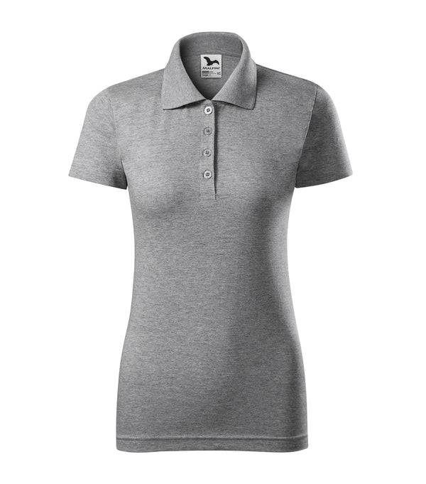 Sieviešu polo krekls SINGLE J. 223 dark gray melange