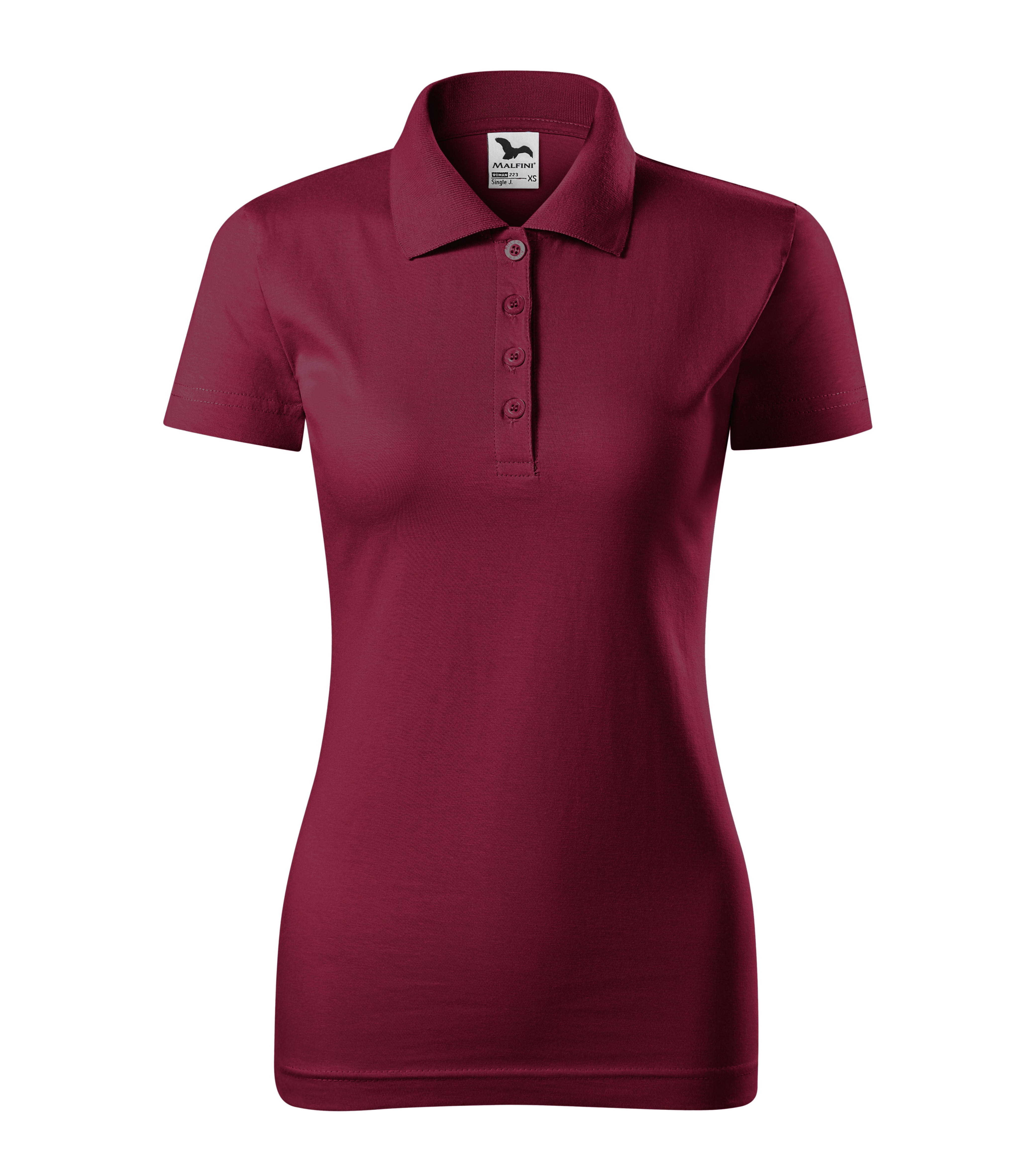 Sieviešu polo krekls SINGLE J. 223 garnet