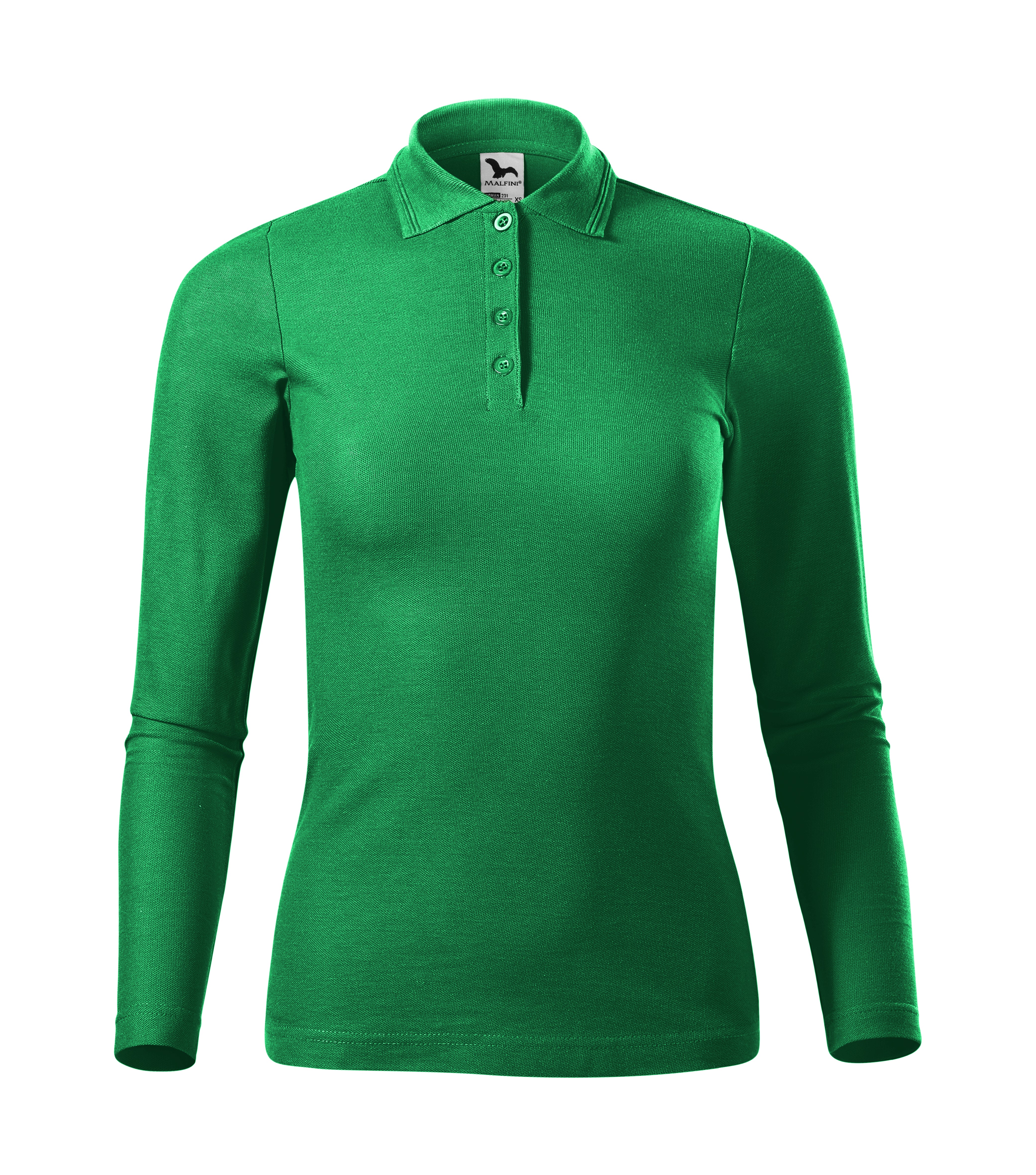 Sieviešu polo krekls PIQUE POLO LS 231 kelly green