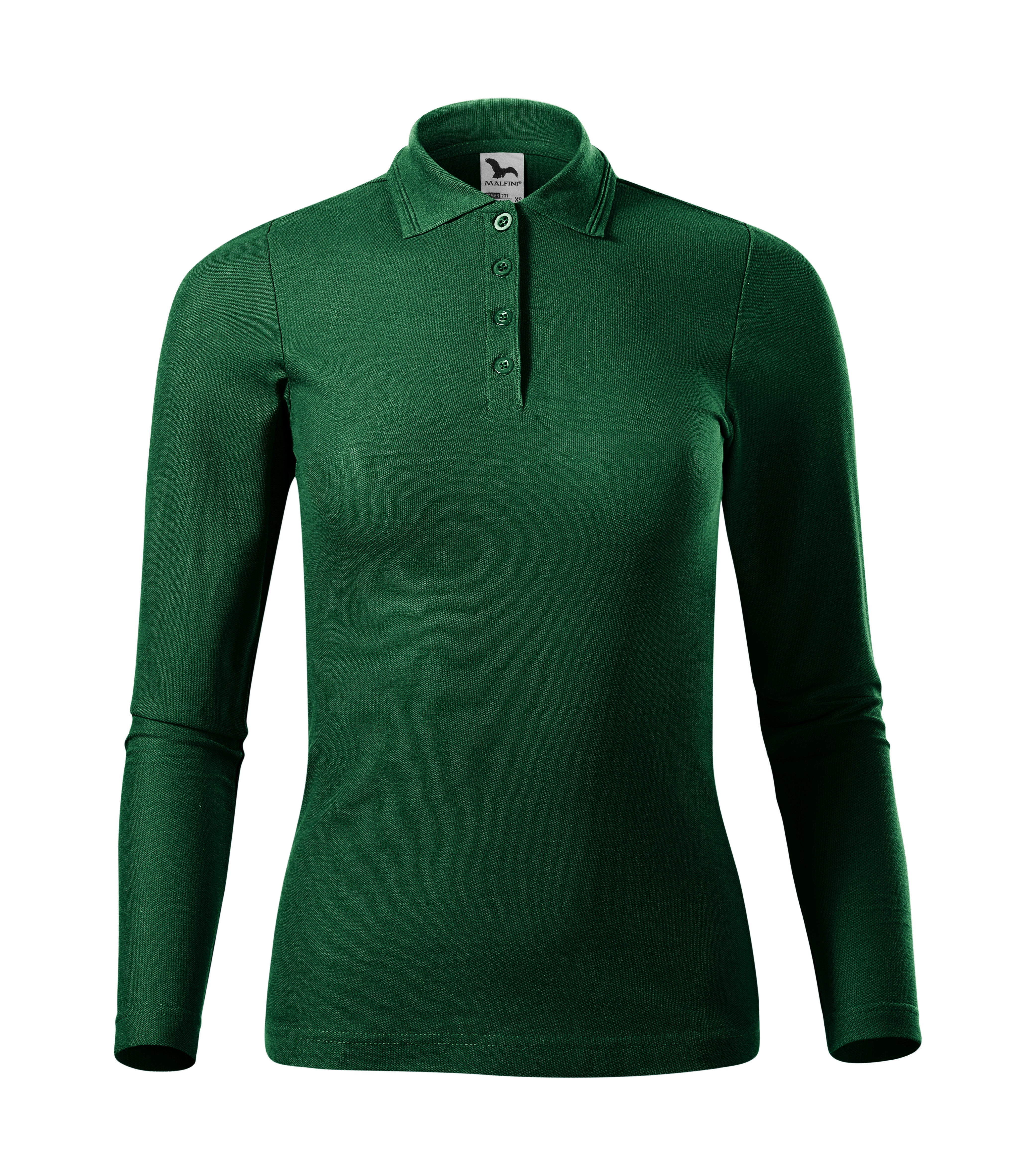 Sieviešu polo krekls PIQUE POLO LS 231 dark green