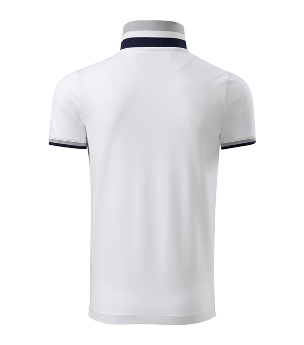 Vīriešu polo krekls COLLAR UP white