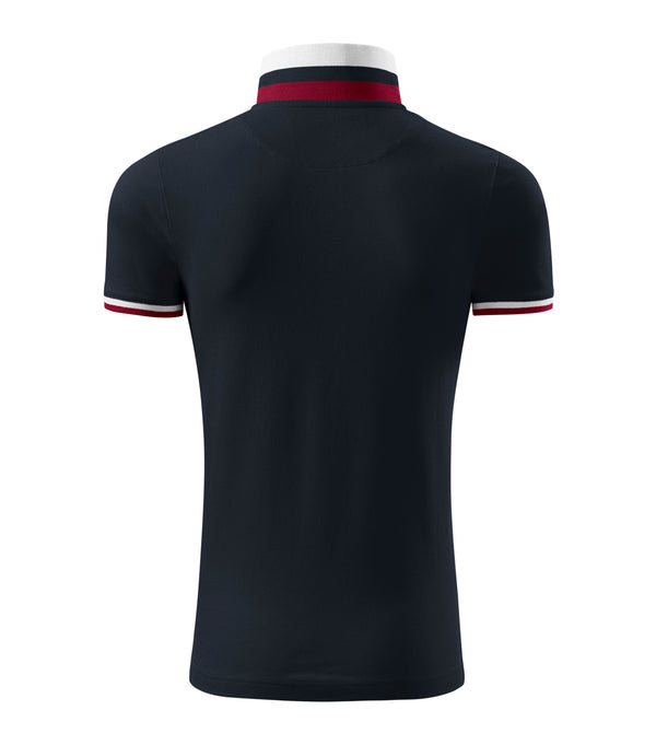 Vīriešu polo krekls COLLAR UP dark navy
