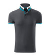 Vīriešu polo krekls COLLAR UP light anthracite
