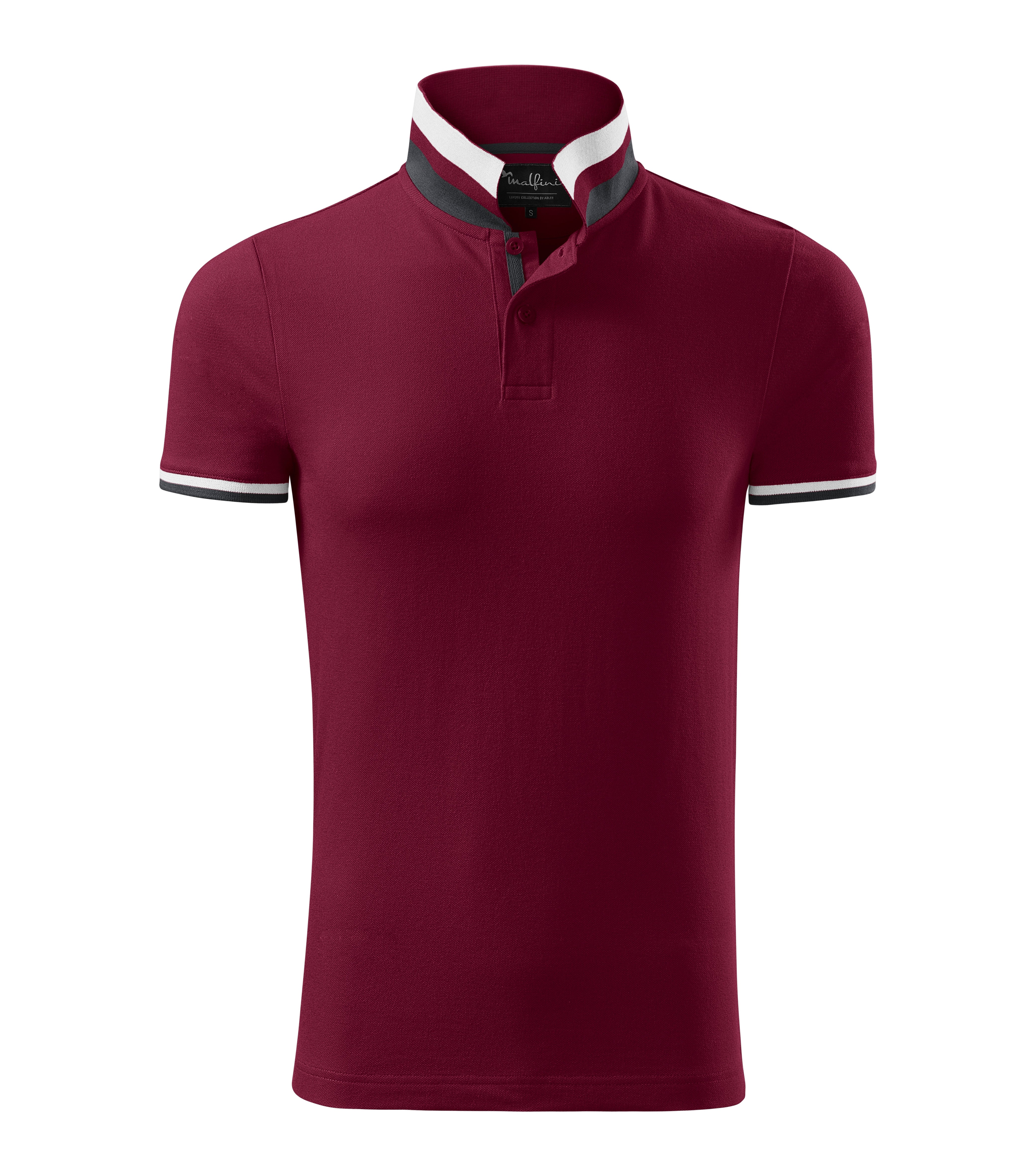 Vīriešu polo krekls COLLAR UP garnet