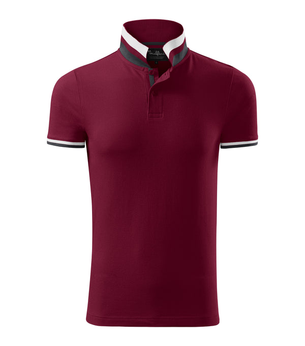 Vīriešu polo krekls COLLAR UP garnet