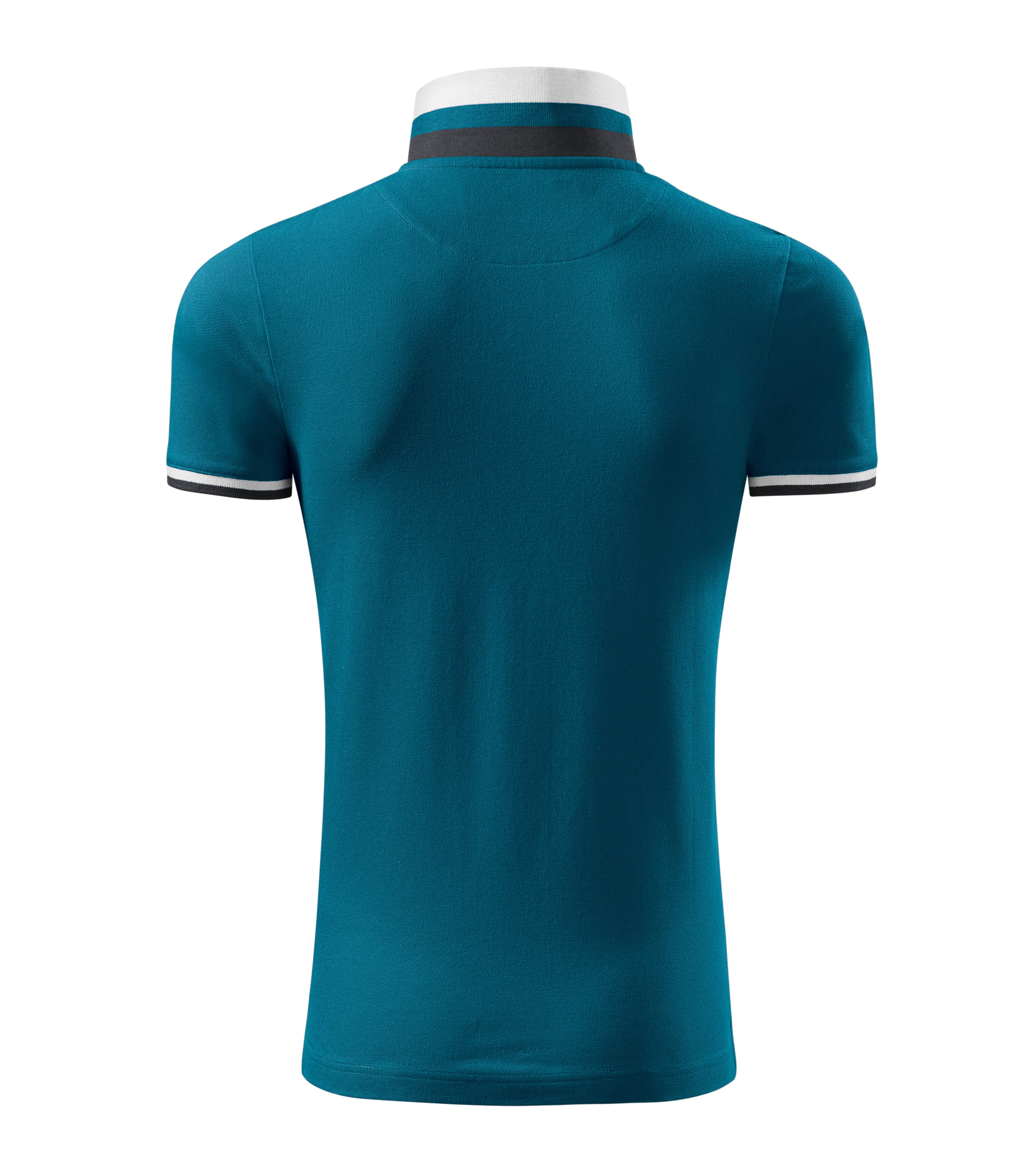 Vīriešu polo krekls COLLAR UP petrol blue