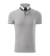 Vīriešu polo krekls COLLAR UP silver gray