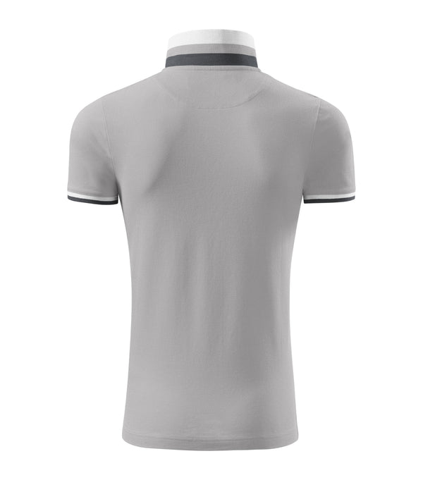Vīriešu polo krekls COLLAR UP silver gray