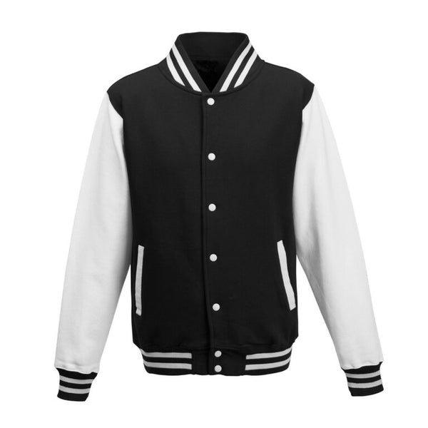 Varsity jaka black white