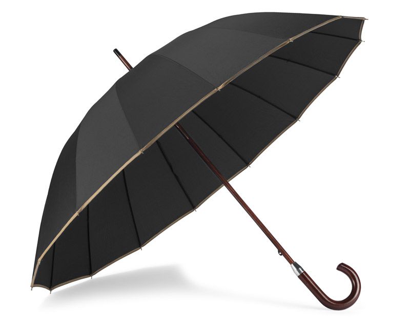 Umbrella EVITA with 16 ribs black