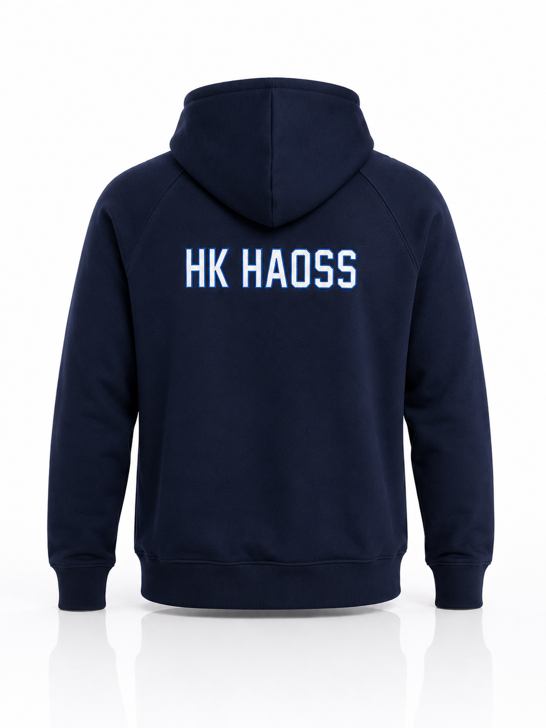 HK Haoss hoodie ar izšuvumu tumši zils