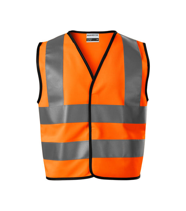 Bērnu atstārojoša veste - HV BRIGHT 9V4 fluorescent orange