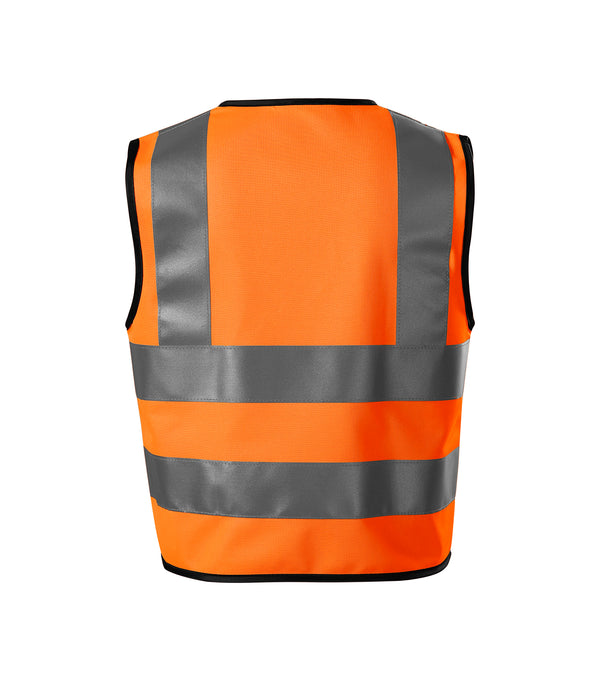 Bērnu atstārojoša veste - HV BRIGHT 9V4 fluorescent orange