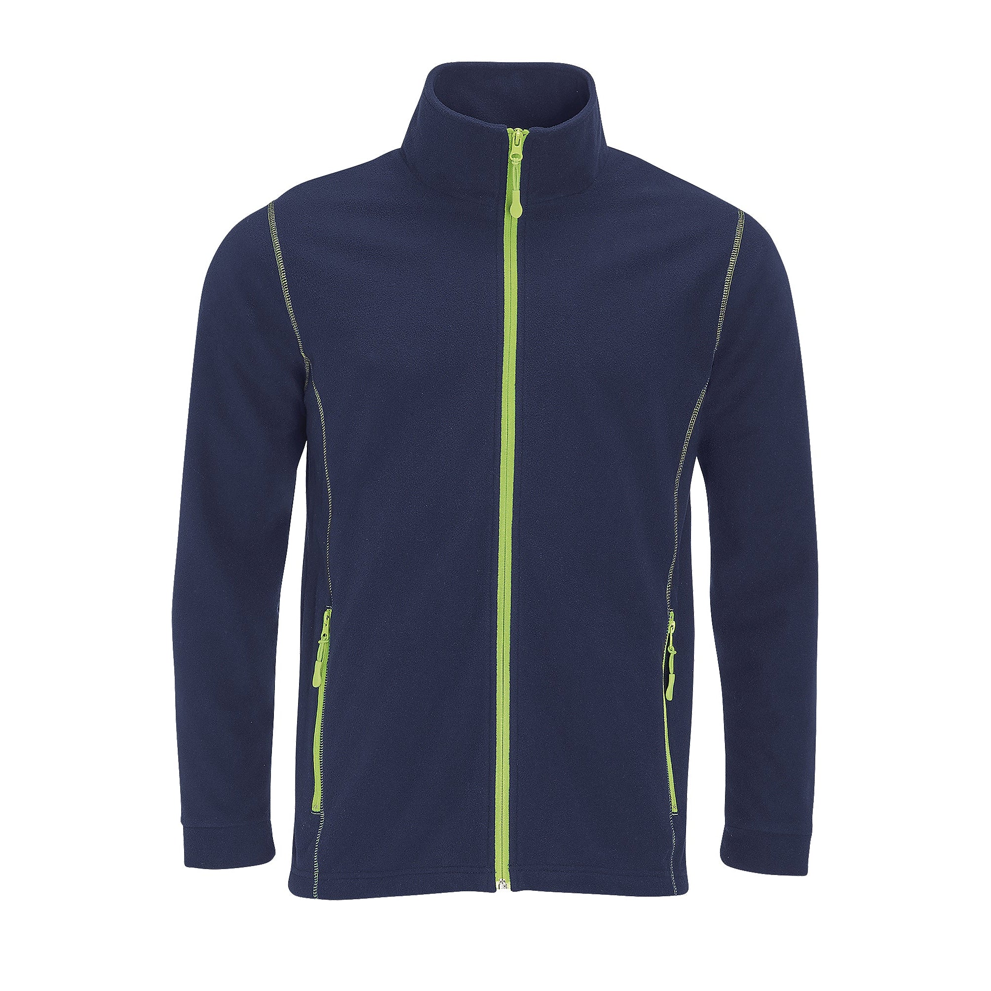 Flīša jaka NOVA MEN navy/apple green