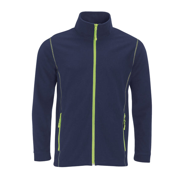 Flīša jaka NOVA MEN navy/apple green