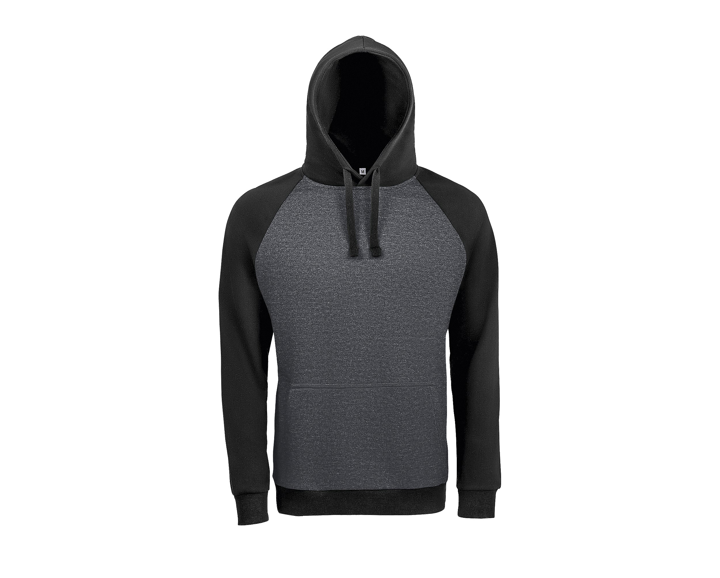 Unisex Seattle džemperis ar kapuci charcoal grey melange/black