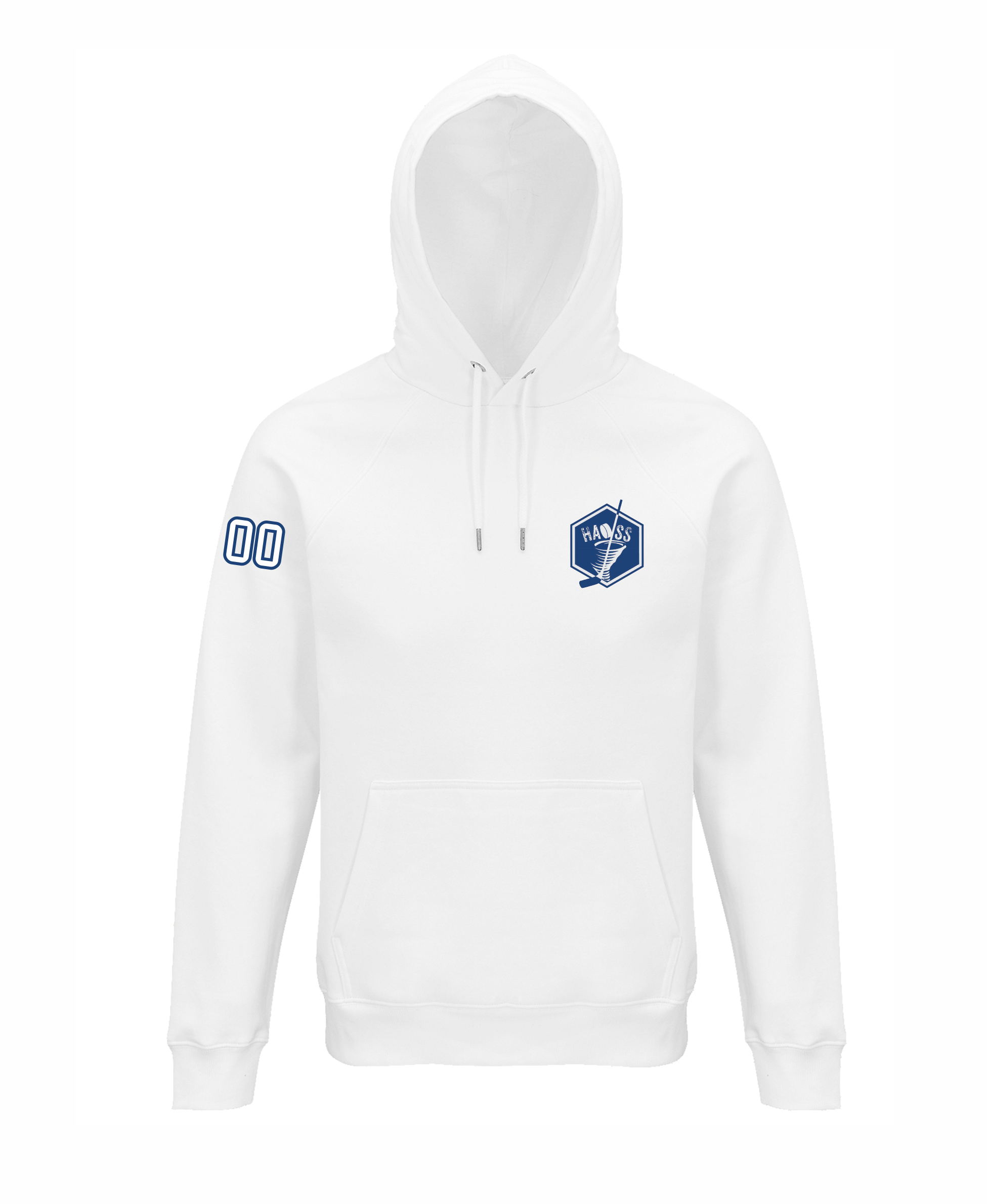 HK Haoss hoodie ar izšuvumu balts