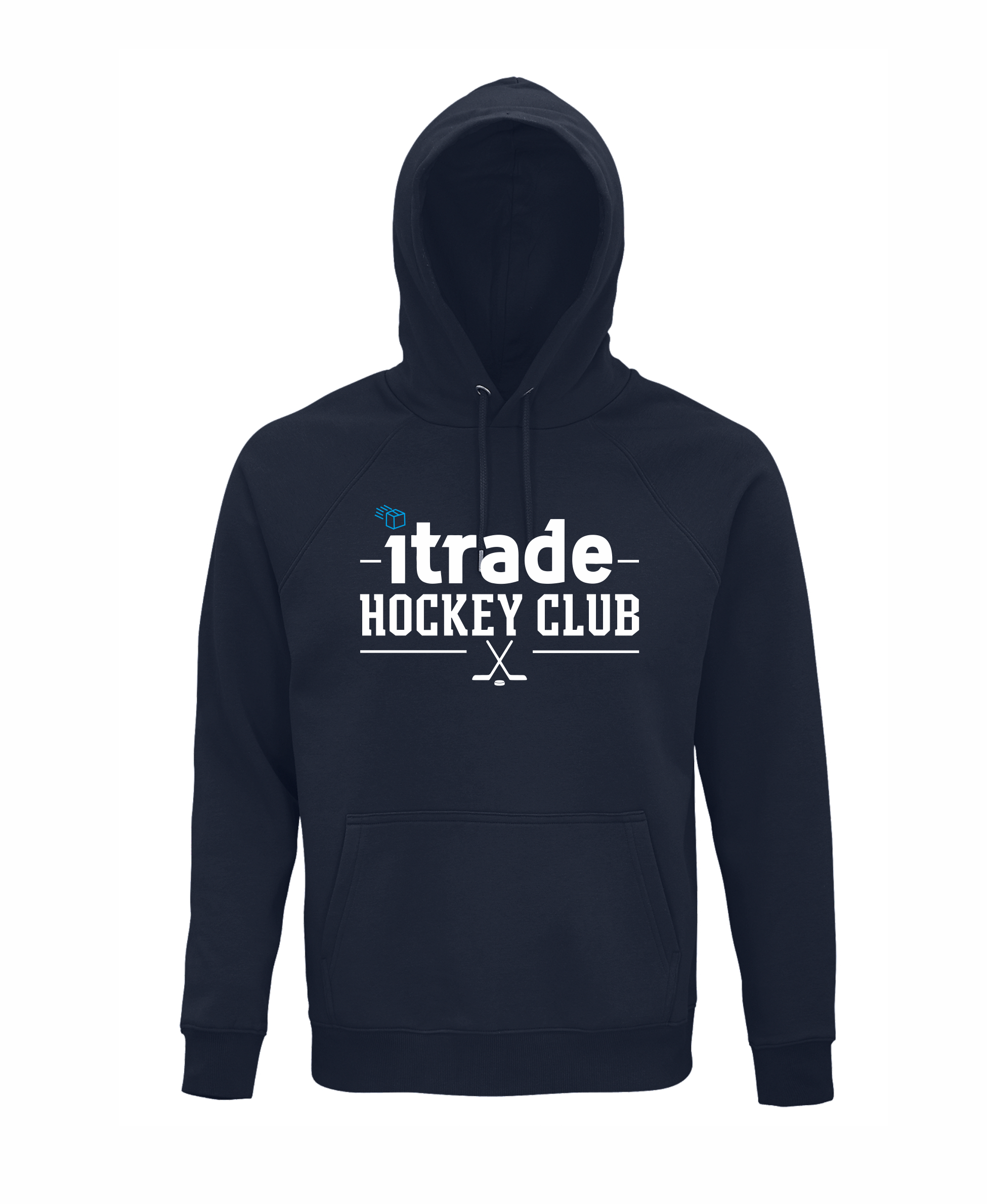 HK ITRADE hoodie ar izšuvumu tumši zils