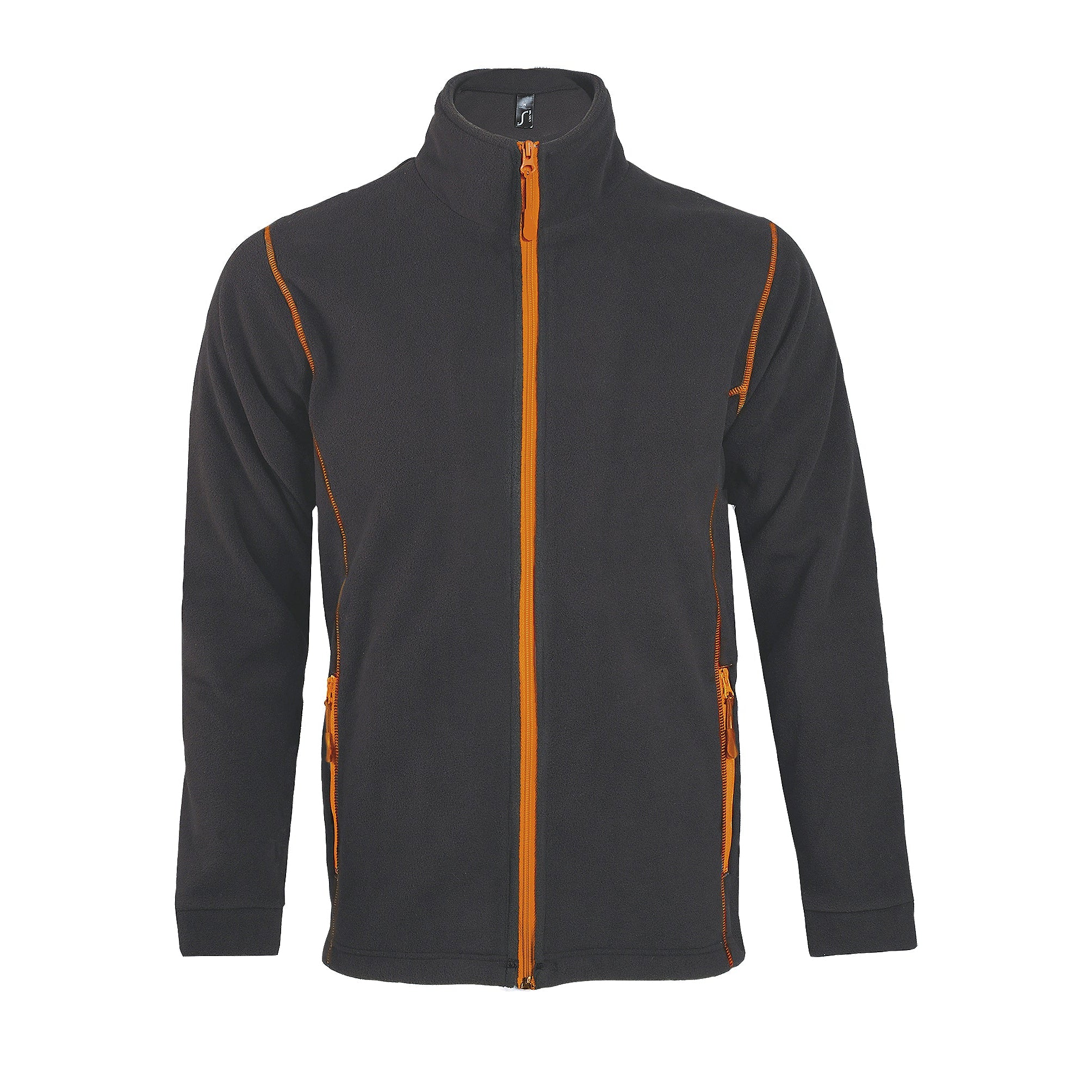 Flīša jaka NOVA MEN charcoal grey/orange